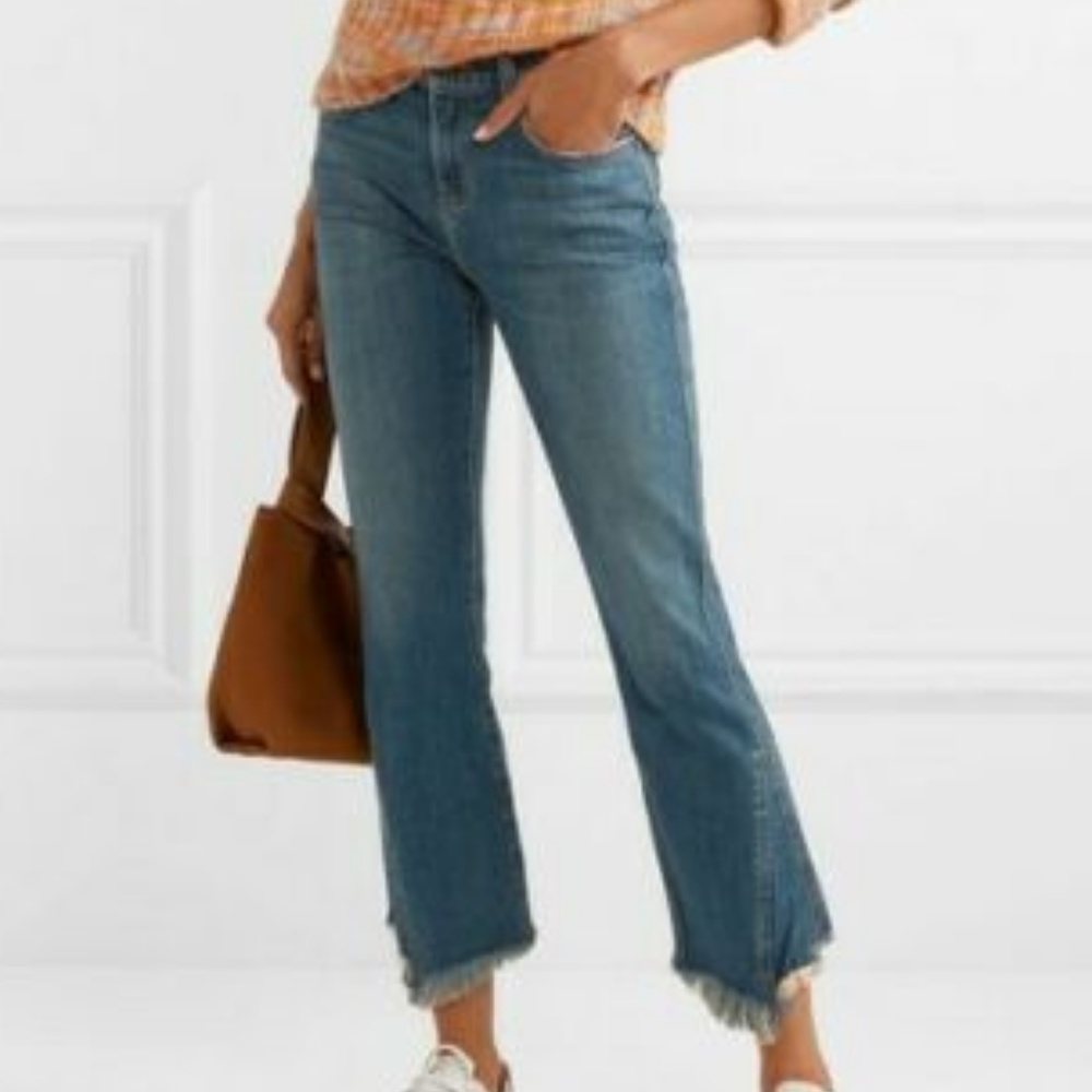 Current/Elliott Flare Frayed Distress Jean 23 NEW